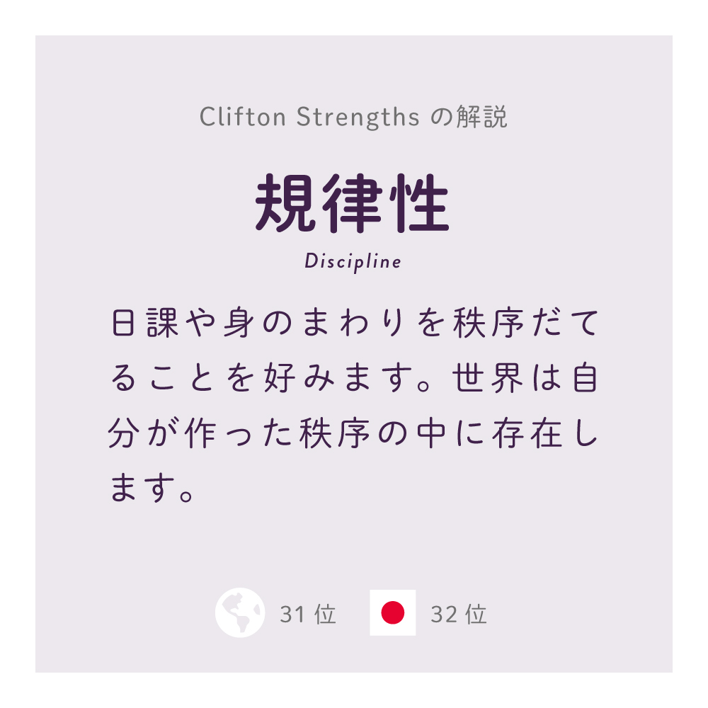 ストレングスファインダー®『規律性』とは?（スッキリ解説） | finch design